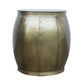 SETH BRASS LOOK RUSTIC HAMMERED SIDE TABLE/LAMP TABLE/ACCENT TABLE - MyChocolateWood