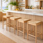 KESWICK BAR STOOL/BREAKFAST STOOL - NATURAL BEECHWOOD & WOVEN ROPE - MyChocolateWood