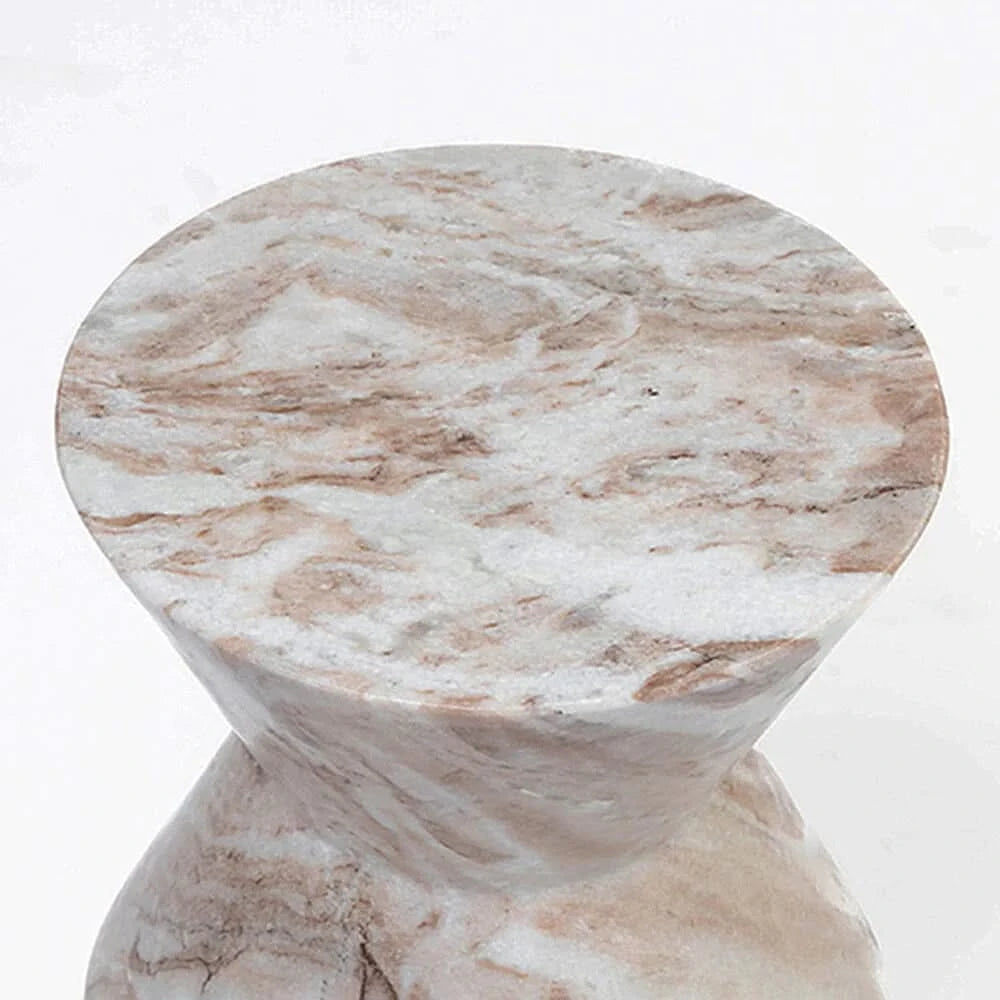 TEMPO SOLID MARBLE SIDE TABLE/LAMP TABLE/ACCENT TABLE - MyChocolateWood