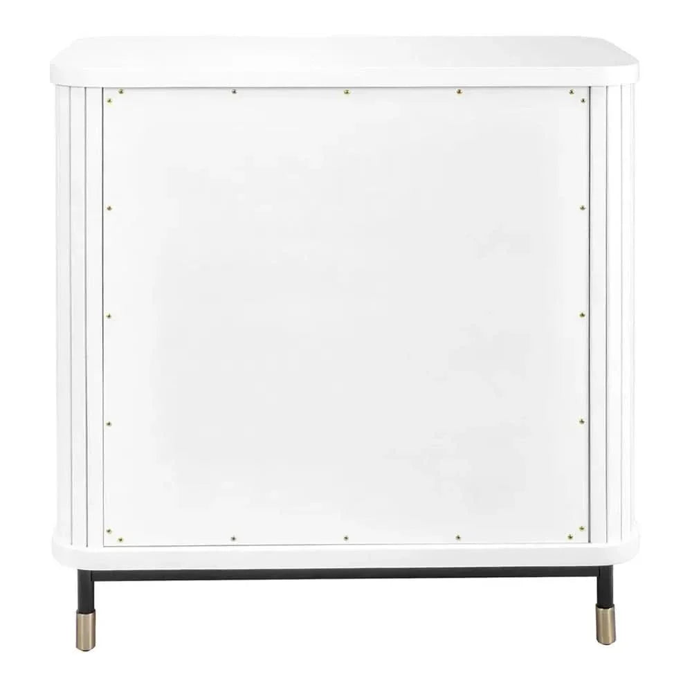 Pembroke Oak 3-Drawer Chest of Drawers in White - Chocolate Wood