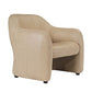 ANDERS TOP GRAIN COW LEATHER ARMCHAIR CAPPUCINO CREAM - MyChocolateWood