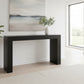 HUDSON SOLID MINDI WOOD 1-DRAWER CONSOLE TABLE/HALL TABLE BLACK - MyChocolateWood