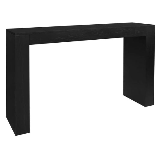 HUDSON SOLID MINDI WOOD 1-DRAWER CONSOLE TABLE/HALL TABLE BLACK - MyChocolateWood
