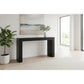 Hudson Solid Mindi Timber 1-Drawer Console Table / Hall Table 120cm in Black - Chocolate Wood