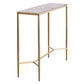 MELINA CONSOLE TABLE/HALL TABLE PINK MARBLE/GOLD STAINLESS STEEL - MyChocolateWood