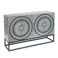 ILANA  MOTHER OF PEARL HAND MADE  2-DOOR SIDEBOARD/BUFFET - MyChocolateWood