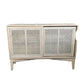 BAHAMAS CABINET SIDEBOARD SLIDING RATTAN DOORS/ SOLID OAK NATURAL COLOUR 120CM - MyChocolateWood