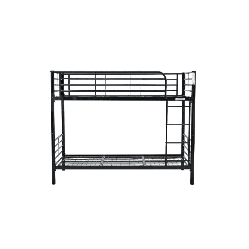 CURZON SINGLE OVER SINGLE BUNK BEDS BLACK - MyChocolateWood