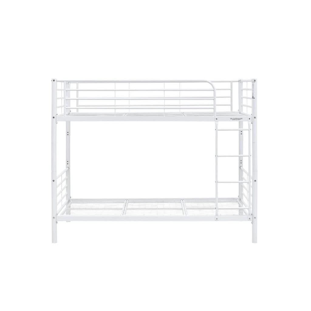 CURZON SINGLE OVER SINGLE BUNK BEDS WHITE - MyChocolateWood