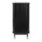 Pembroke Oak 3-Drawer Chest of Drawers in Black - Chocolate Wood