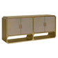 DELGARDO 4-DOOR BUFFET/SIDEBOARD BRUSHED ANTIQUE GOLD - MyChocolateWood