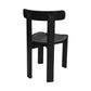 DELPHINE SOLID MAHOGANY TIMBER DINING CHAIR BLACK - MyChocolateWood