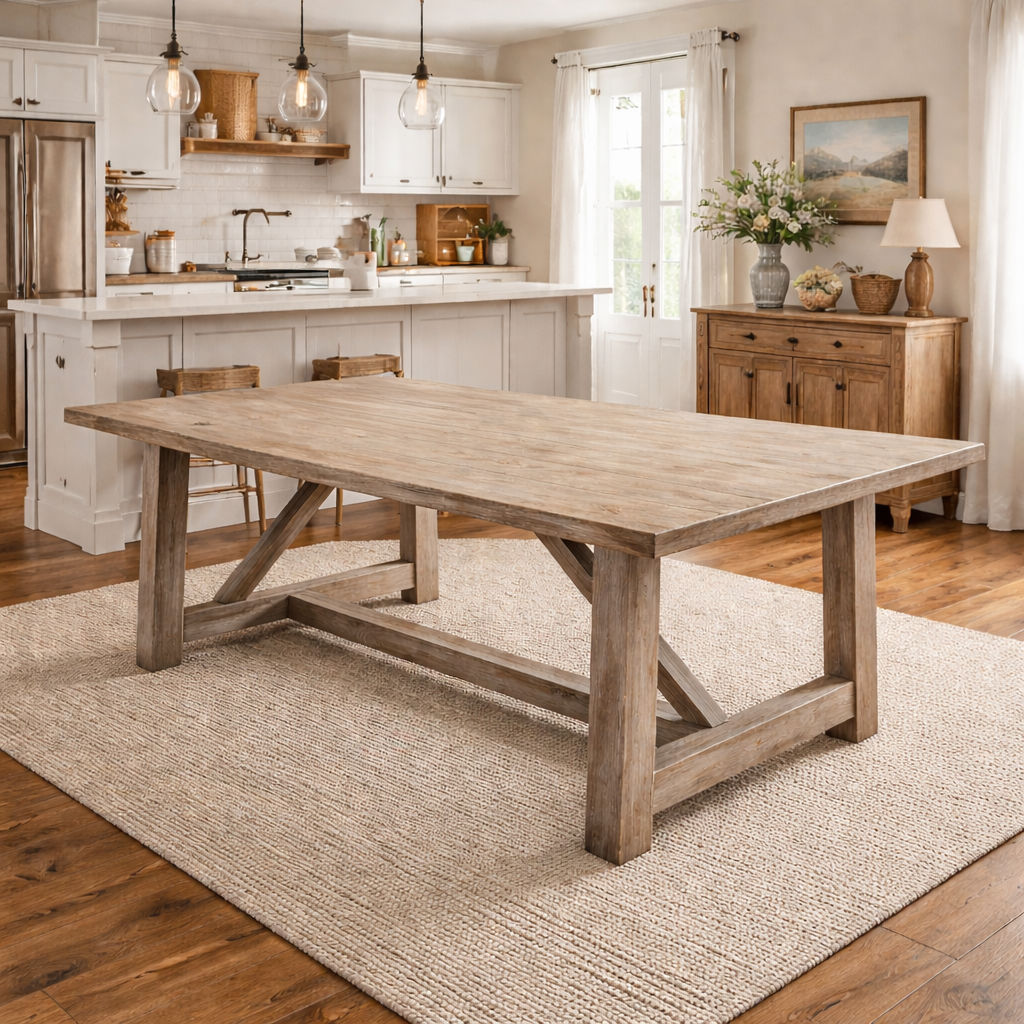NEVANA  RECYCLED ELM TIMBER DINING TABLE 300CM - MyChocolateWood