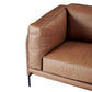DAVIEN DARK BROWN 2.5 SEATER SOFA TOP GRAIN COW LEATHER - MyChocolateWood