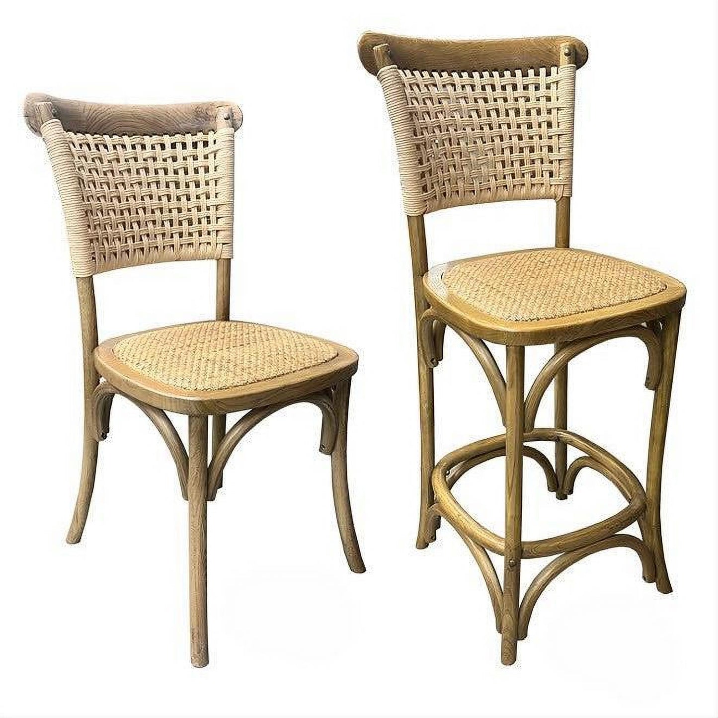EIFFEL ELM WOOD DINING CHAIR IN ANTIQUE NATURAL COLOUR