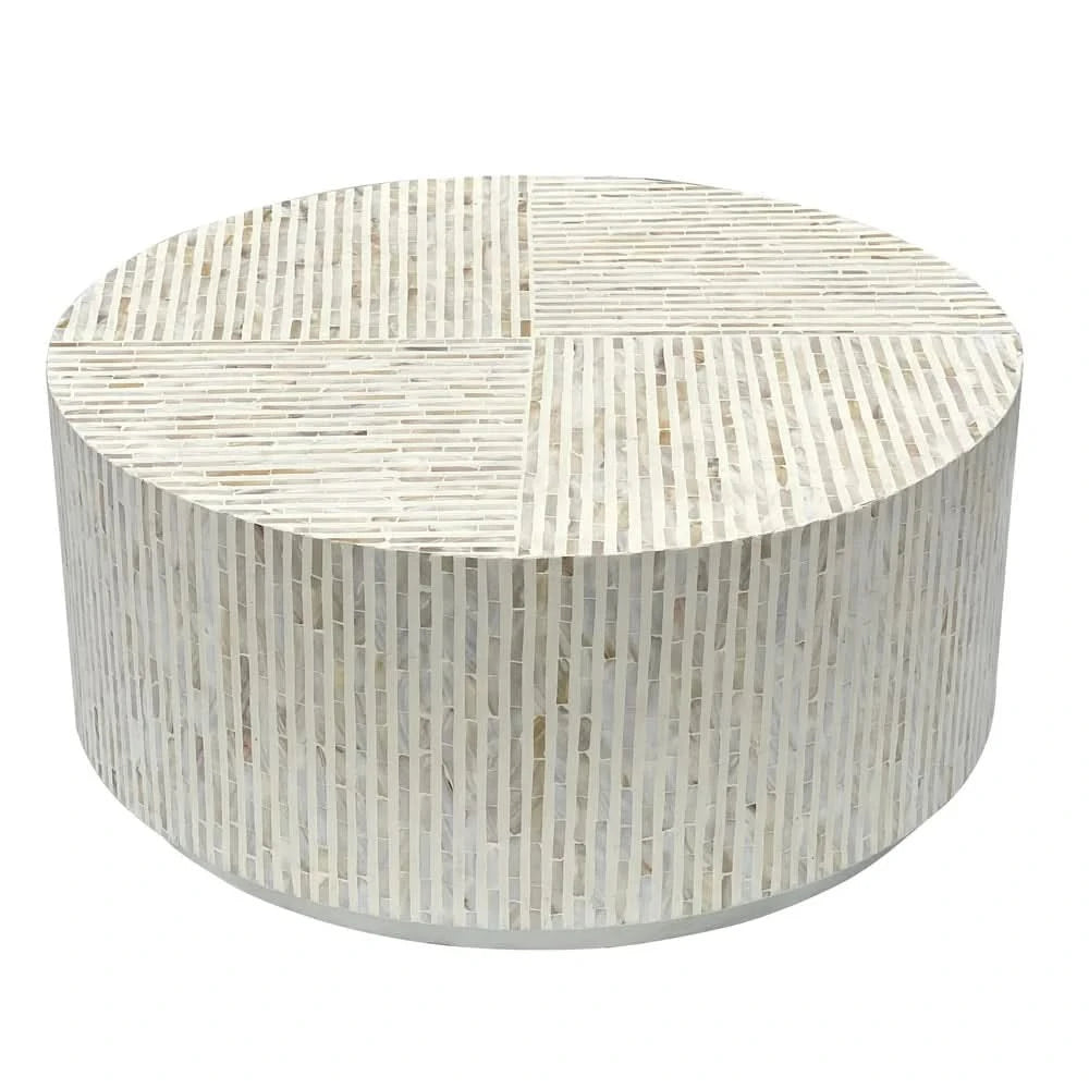 ELDORA MOTHER OF PEARL HAND MADE COFFEE TABLE - MyChocolateWood