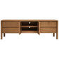 ADELLE SOLID MINDI WOOD 2-DOOR 4-DRAWER ENTERTAINMENT UNIT ALMOND - MyChocolateWood