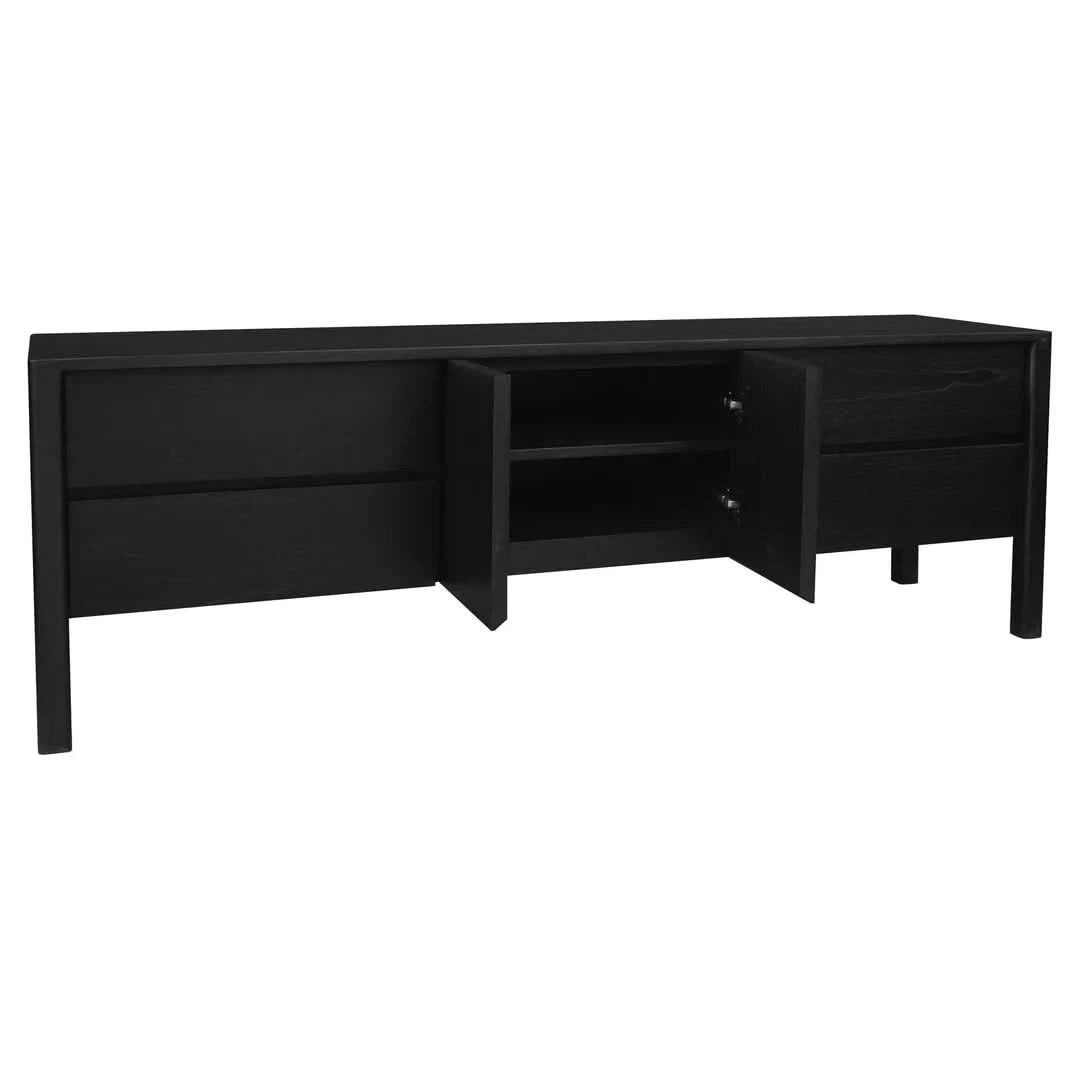 ADELLE SOLID MINDI WOOD 2-DOOR 4-DRAWER ENTERTAINMENT UNIT WALNUT (Copy) - MyChocolateWood