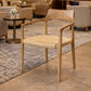 FINNIGAN DINING CHAIR/ARMCHAIR - ASHWOOD & WOVEN ROPE - MyChocolateWood
