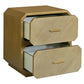 DELGARDO HAMPTON STYLE 2-DRAWER BEDSIDE TABLE ANTIQUE GOLD - MyChocolateWood