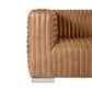 BUFFY 3-SEATER SOFA TOP GRAIN COW LEATHER  LIGHT BROWN - MyChocolateWood