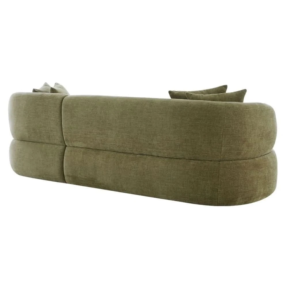 BEECHAM MODULAR 3-SEATER CORNER SOFA WITH RHF CHAISE - SAGE CHENILLE - MyChocolateWood