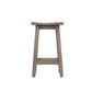 PAPAYA SOLID MANGO WOOD KITCHEN STOOL GREY WASH