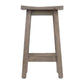 Papaya Solid Mango Wood Kitchen Stool in Grey Wash - Chocolate Wood