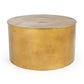 ELIAS ROUND HAMMERED IRON COFFEE TABLE - MyChocolateWood