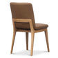 HARDIN LEATHER DINING CHAIR COGNAC/NATURAL - MyChocolateWood