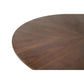 CARLOW ROUND DINING TABLE  NATURAL TOP/BLACK BASE 130CM - MyChocolateWood