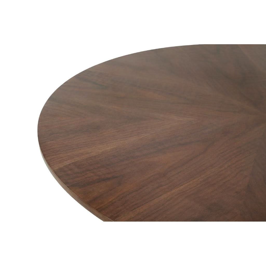 CARLOW ROUND DINING TABLE  NATURAL TOP/BLACK BASE 130CM - MyChocolateWood