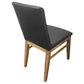 MORROW LEATHER DINING CHAIR GRAY/NATURAL - MyChocolateWood