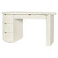 DELMAR  ASHWOOD VENEER 4-DRAWER HOME OFFICE DESK/ STUDENT DESK BONE IVORY - MyChocolateWood