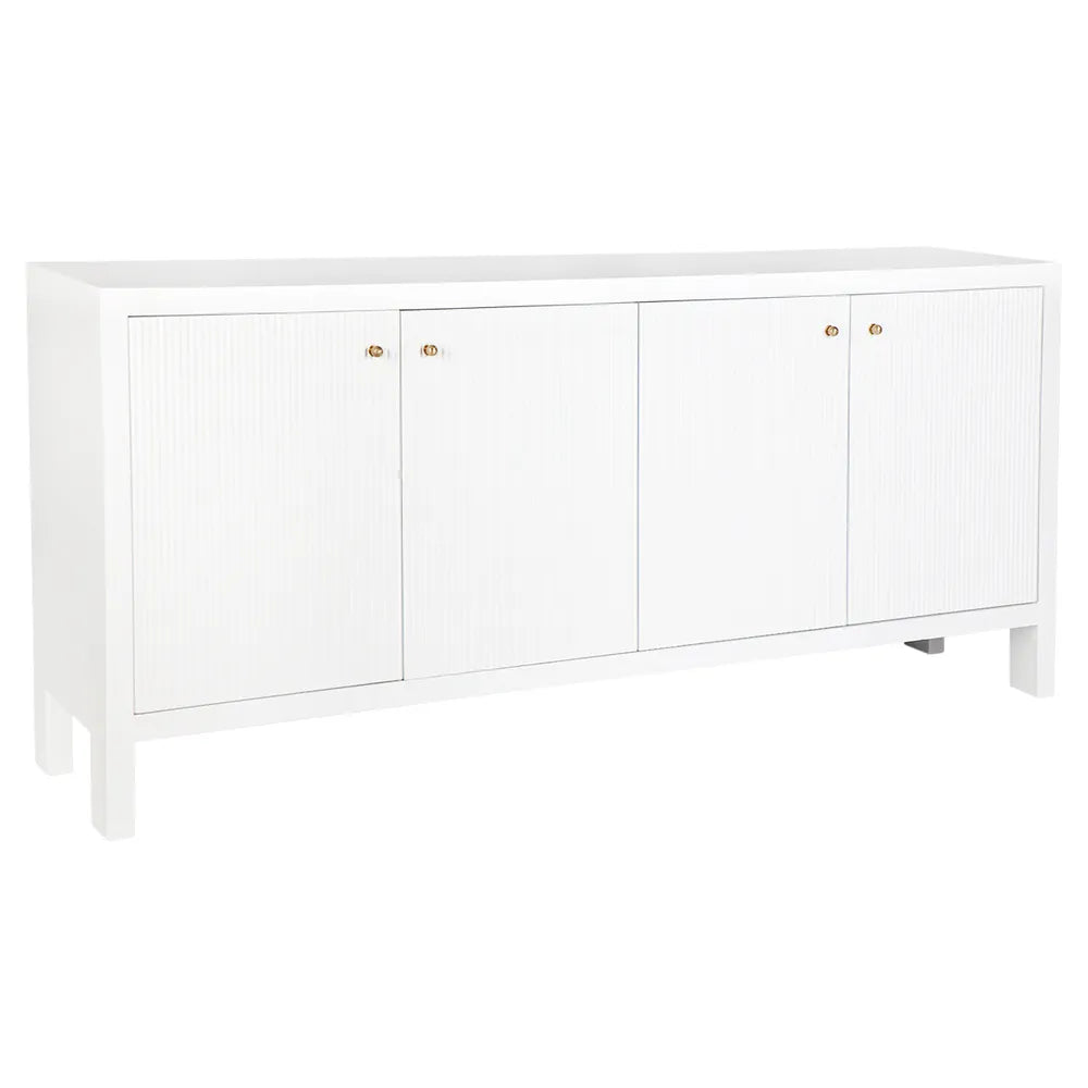 JAILA 4-DOOR CONTEMPORARY SIDEBOARD/BUFFET WHITE - MyChocolateWood
