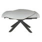 DORIT SWIVEL EXTENSION CERAMIC GLASS DINING TABLE WHITE W:120/180CM - MyChocolateWood