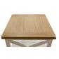 CHRISTA HAMPTON SOLID ACACIA LAMP TABLE/SIDE TABLE LIGHT OAK TOP WHITE BASE - MyChocolateWood