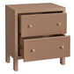 JAYLA LARGE MOCHA MOUSSE 2-DRAWER BEDSIDE TABLE - MyChocolateWood