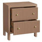 Jayla Large 2-Drawer Bedside Table in Mocha Mousse - Chocolate Wood