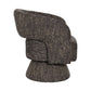 LESTER FABRIC ACCENT ARMCHAIR 360 DEGREE SWIVEL CHOCOLATE - MyChocolateWood