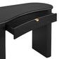 DELMAR  ASHWOOD VENEER 4-DRAWER HOME OFFICE DESK/ STUDENT DESK BLACK - MyChocolateWood