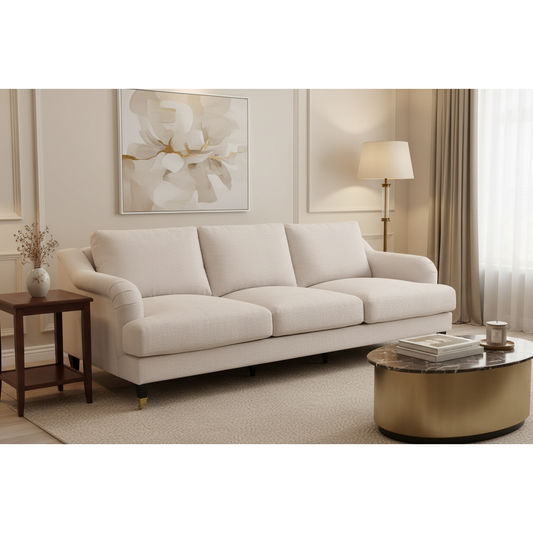 ORVIL-3-SEATER SOFA NATURAL LINEN - MyChocolateWood
