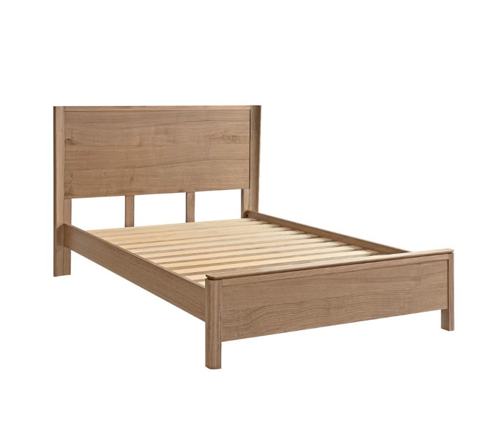 AKSEL MESSMATE TIMBER QUEEN BED - LIGHT SMOKE - MyChocolateWood