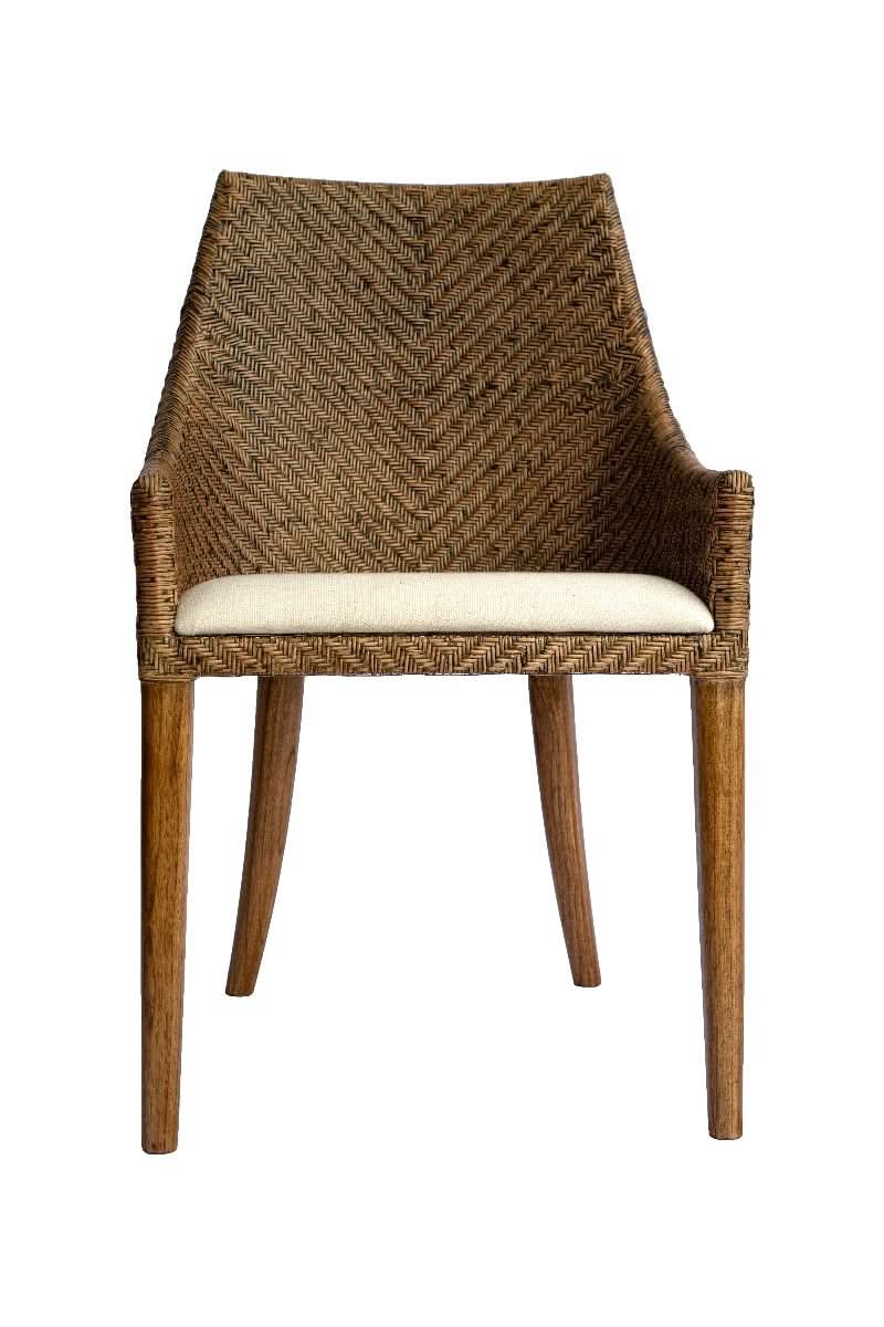 LAMAR RATTAN LOUNGE CHAIR ACCENT CHAIR/ ARMCHAIR MANGO TEAK COLOUR - MyChocolateWood
