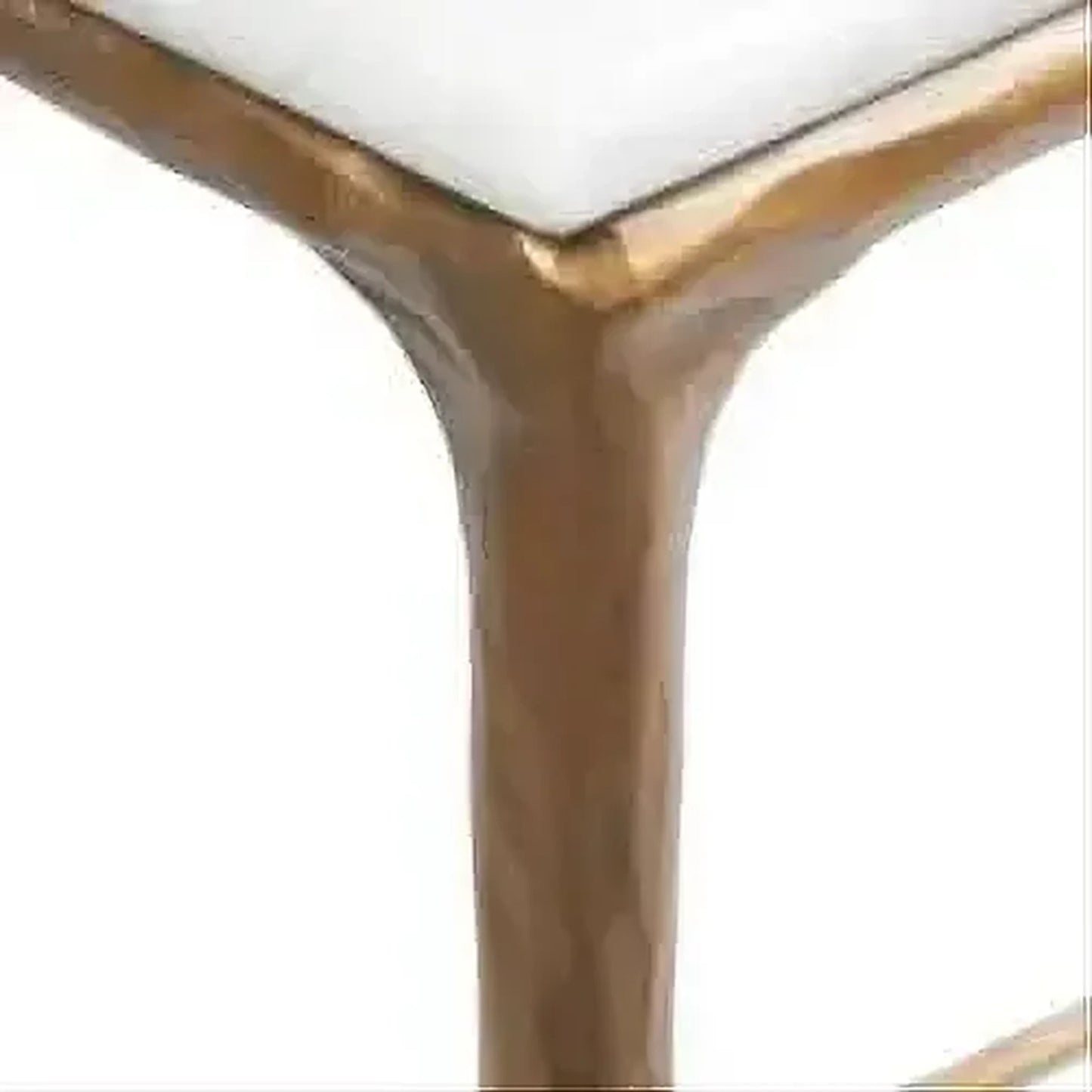 SOREN MARBLE CONSOLE TABLE/HALL TABLE - BRASS FRAME 140CM
