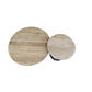 MILAN SET OF 2 COFFEE TABLES NATURAL TOPS WITH BLACK METAL LEGS - MyChocolateWood