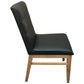 MORROW LEATHER DINING CHAIR BLACK/NATURAL - MyChocolateWood