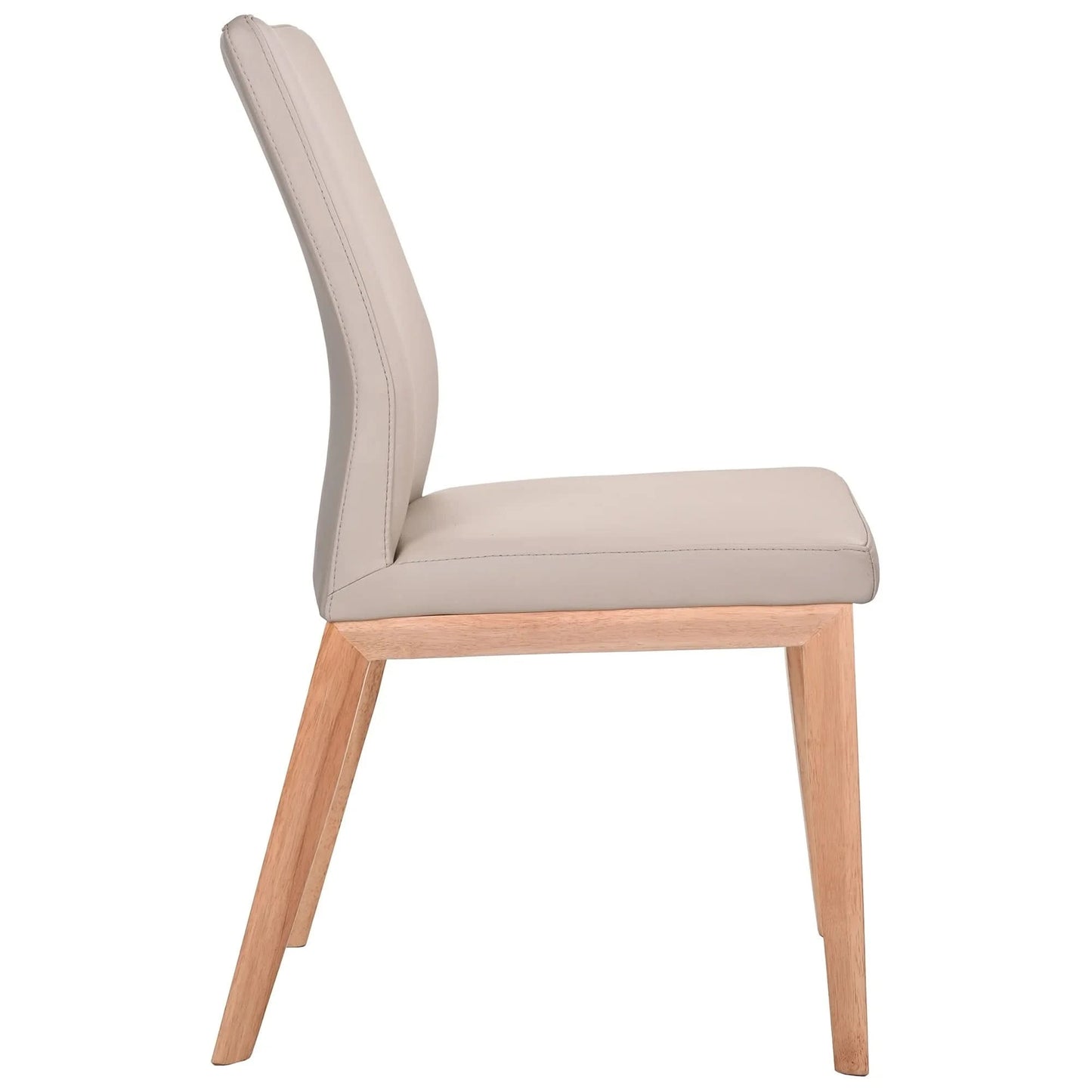 OAKLEY LEATHER DINING CHAIR LIGHT MOCHA/NATURAL - MyChocolateWood
