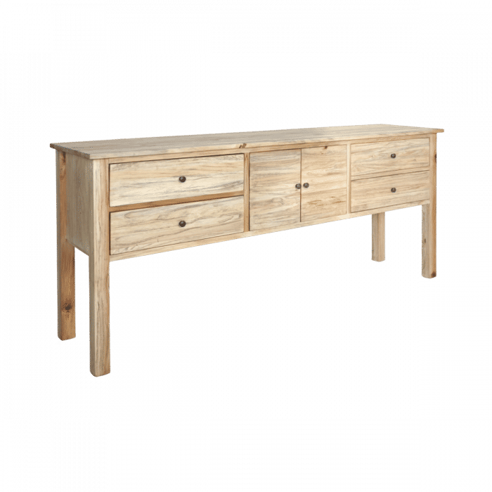JOELLE 4-DRAWER 2-DOOR BUFFET/SIDEBOARD DISTRESSED NATURAL - MyChocolateWood