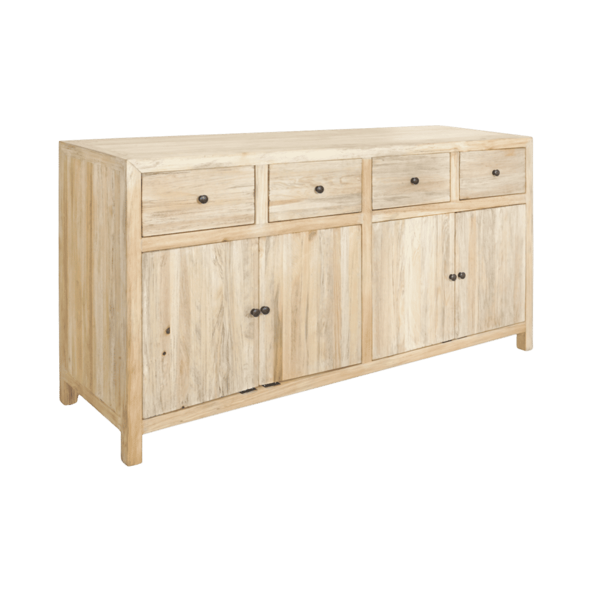 JOELLE 4-DRAWER 4-DOOR SIDEBOARD/BUFFET DISTRESSED NATURAL - MyChocolateWood